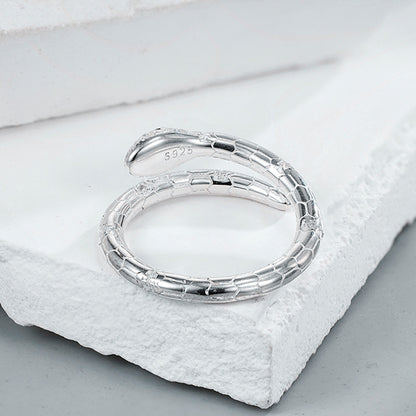 Dapaza's New S925 Sterling Silver Serpentine Zircon Ring