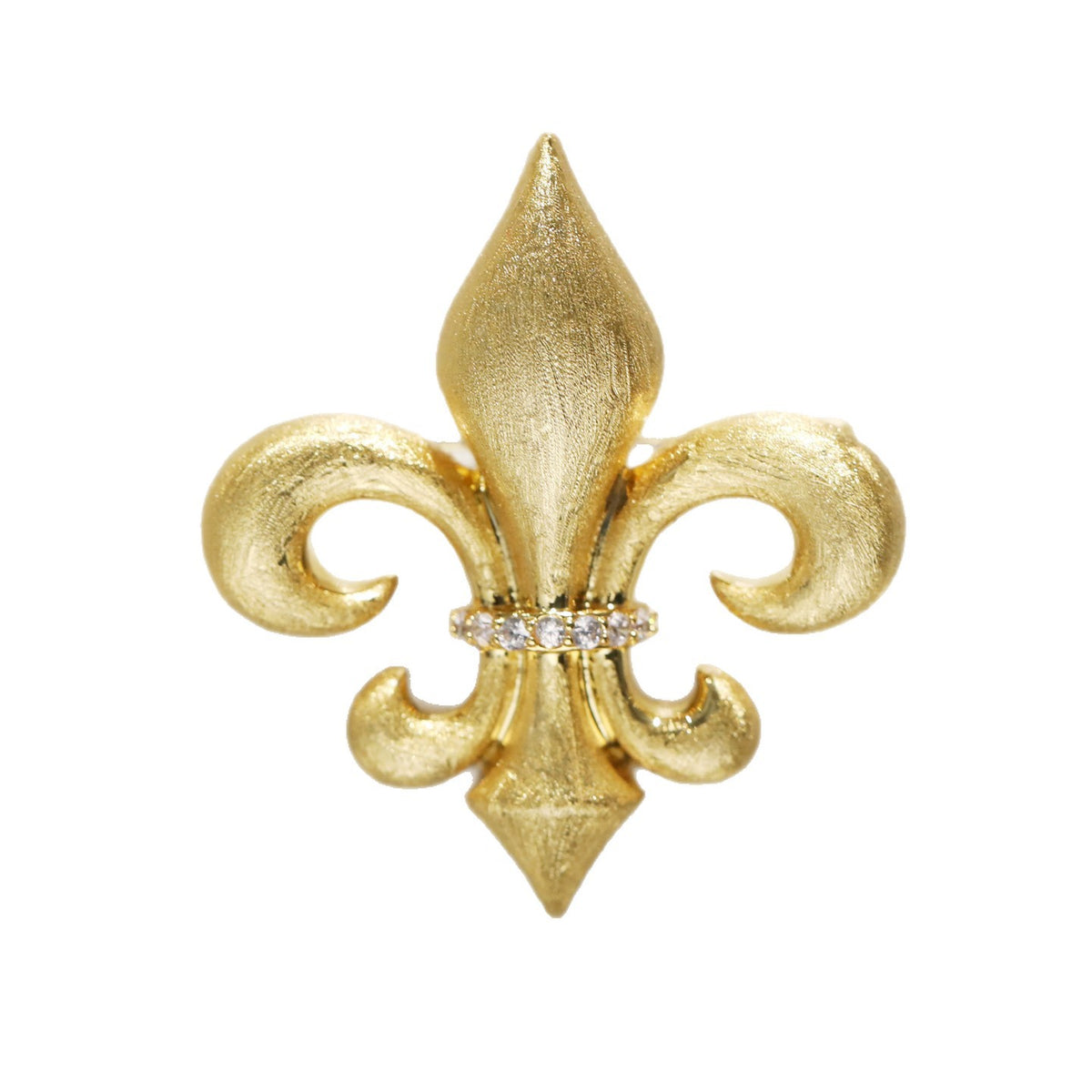 Antique Gold Braided Iris Brooch