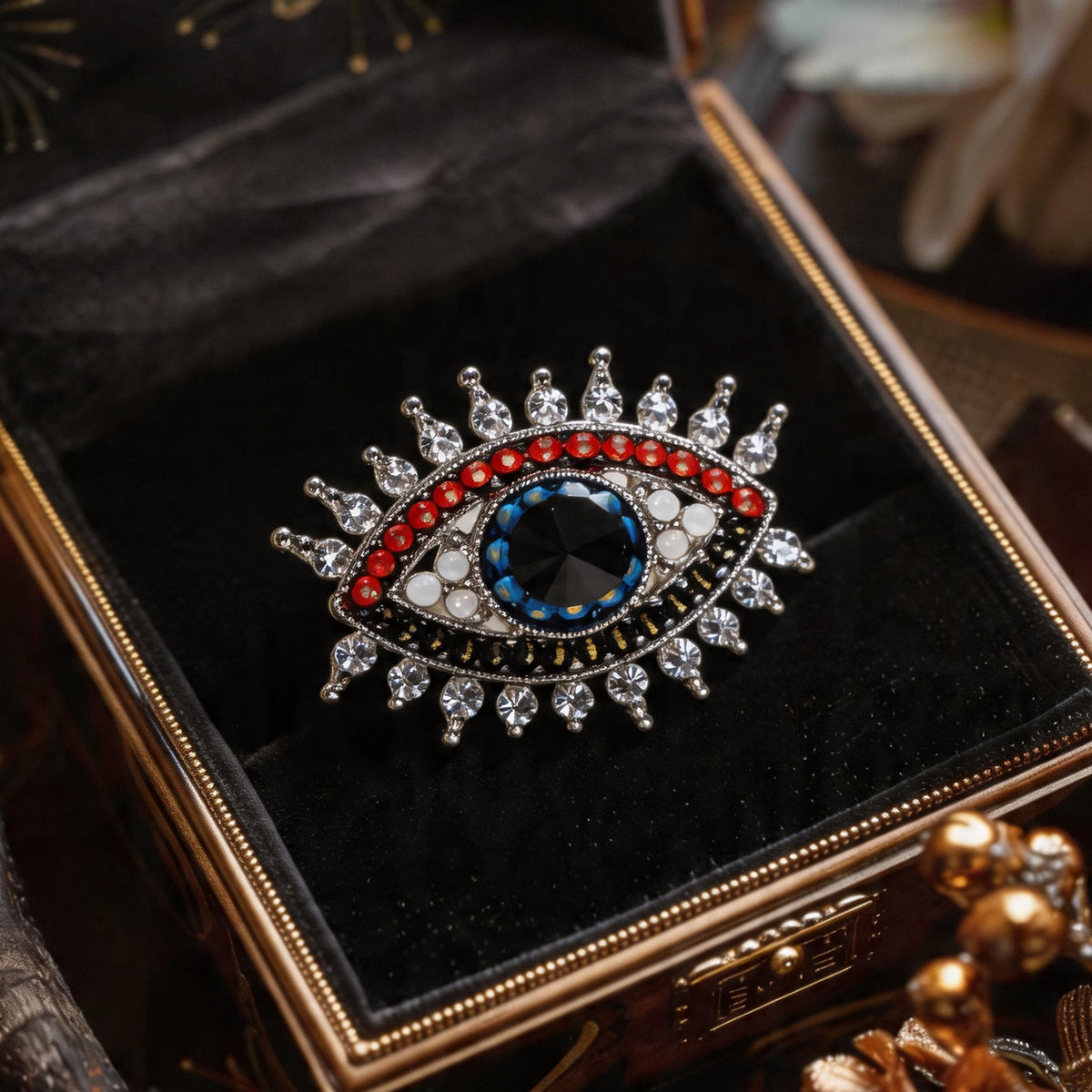 Devil's Eye Diamond Brooch