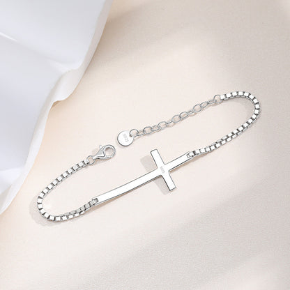 925 Sterling Silver Cross Bracelet