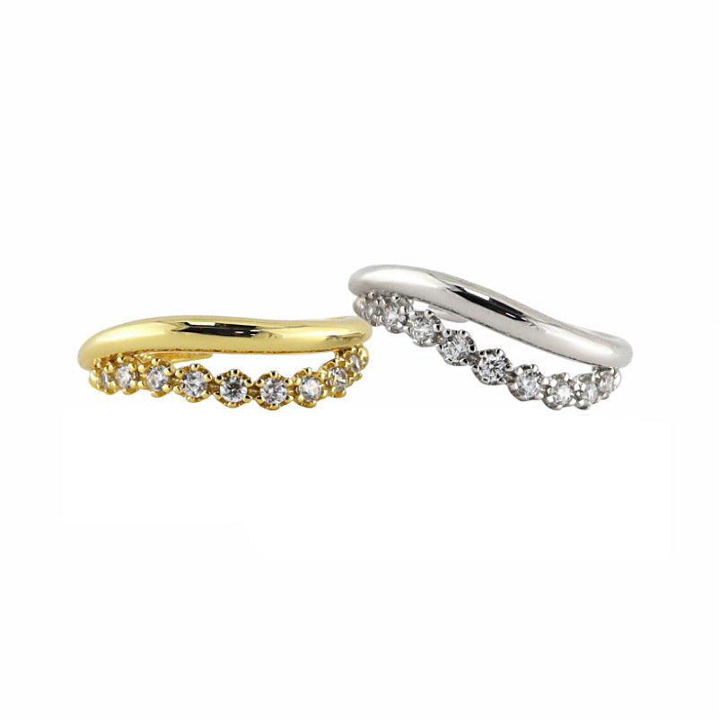 Dapaza S925 Sterling Silver Gold Plated Silver Ring