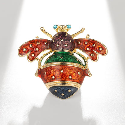 Enamel Bee Brooch