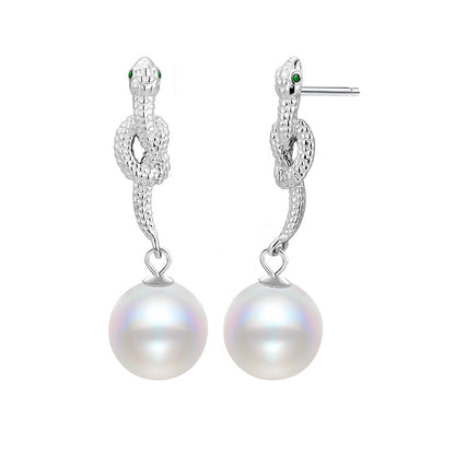 Spirit Snake Earrings Women's S925 Sterling Silver Niche Design Zodiac Has Snake Natal Year Earrings