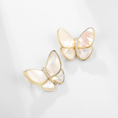 Break The Cocoon Into A Butterfly Natural Shell Butterfly Brooch