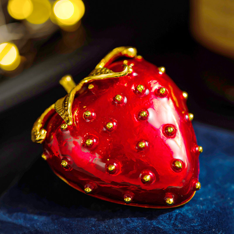 Vintage Strawberry Brooch