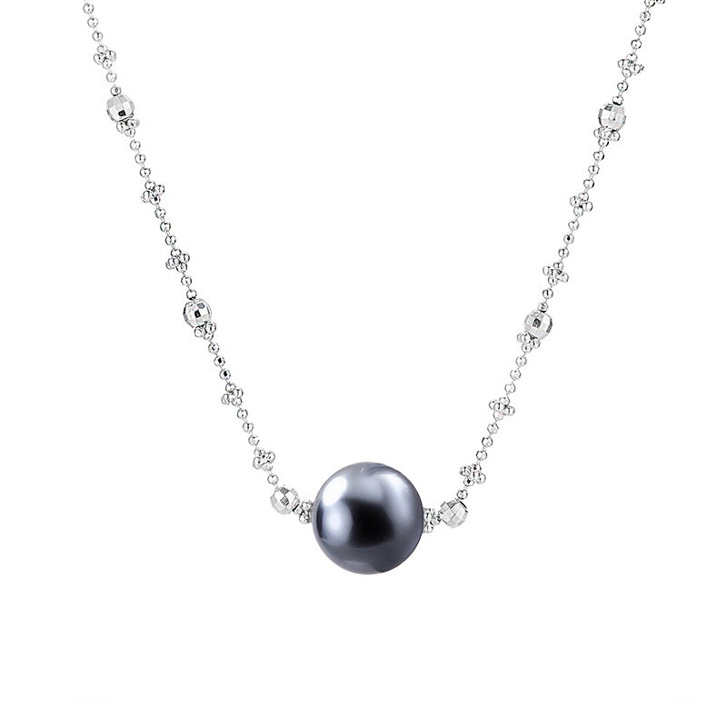 S925 Sterling Silver Fairy Necklace Female Niche Design Bead Collarbone Chain