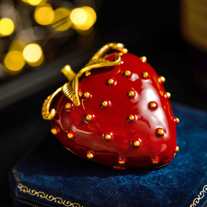 Vintage Strawberry Brooch