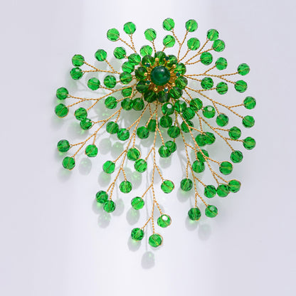 Handwoven Pearl Fireworks Brooch