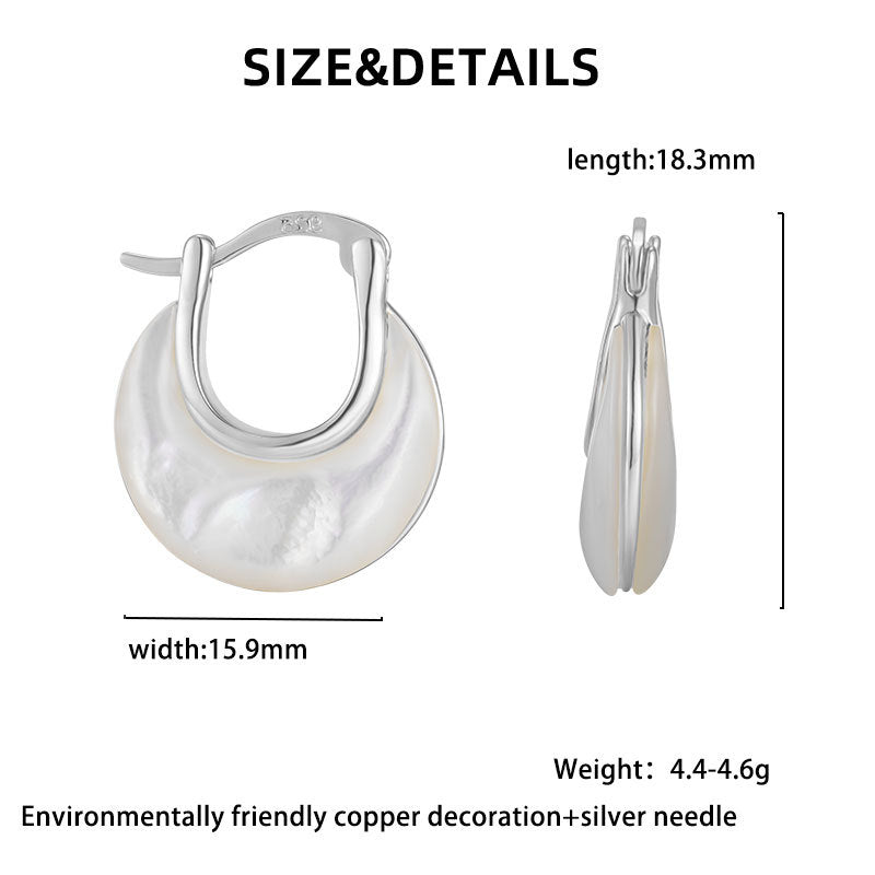 Double-sided Mother-of-pearl Earrings: Luxurious, Sophisticated, and Perfect for Work. Exquisite and Unique Ear Cuffs