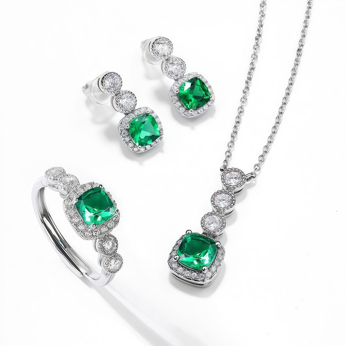 Premium Old World Romance: Vintage Lab-Grown Gemstone Pendant Necklace | 925 Silver