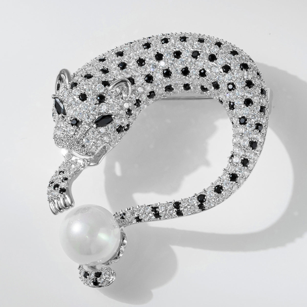 Diamond Leopard Brooch Pin | Gold & Silver Animal Jewelry