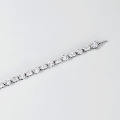 5.95ctw Round Brilliant Cut CVD Lab Grown Diamond Classic Tennis Bracelet in Solid PT950 Platinum