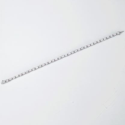 5.95ctw Round Brilliant Cut CVD Lab Grown Diamond Classic Tennis Bracelet in Solid PT950 Platinum