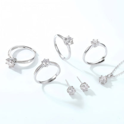 Classic Snowflake Moissanite Stud Earrings - S925 Sterling Silver