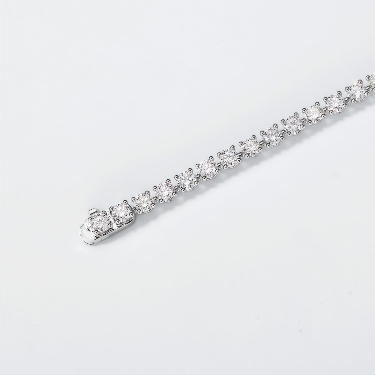 Single Row Round Lab Diamond Tennis Bracelet - 9.35ct - PT950 - Dapaza