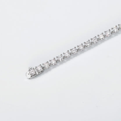 Single Row Round Lab Diamond Tennis Bracelet - 9.35ct - PT950 - Dapaza