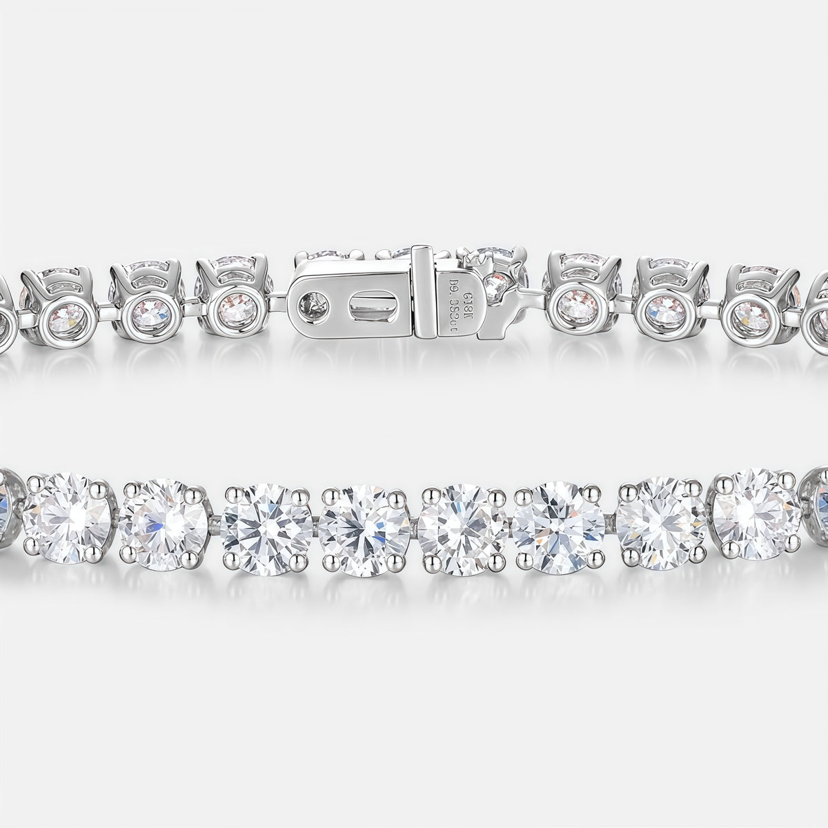 Single Row Round Lab Diamond Tennis Bracelet - 9.35ct - PT950 - Dapaza