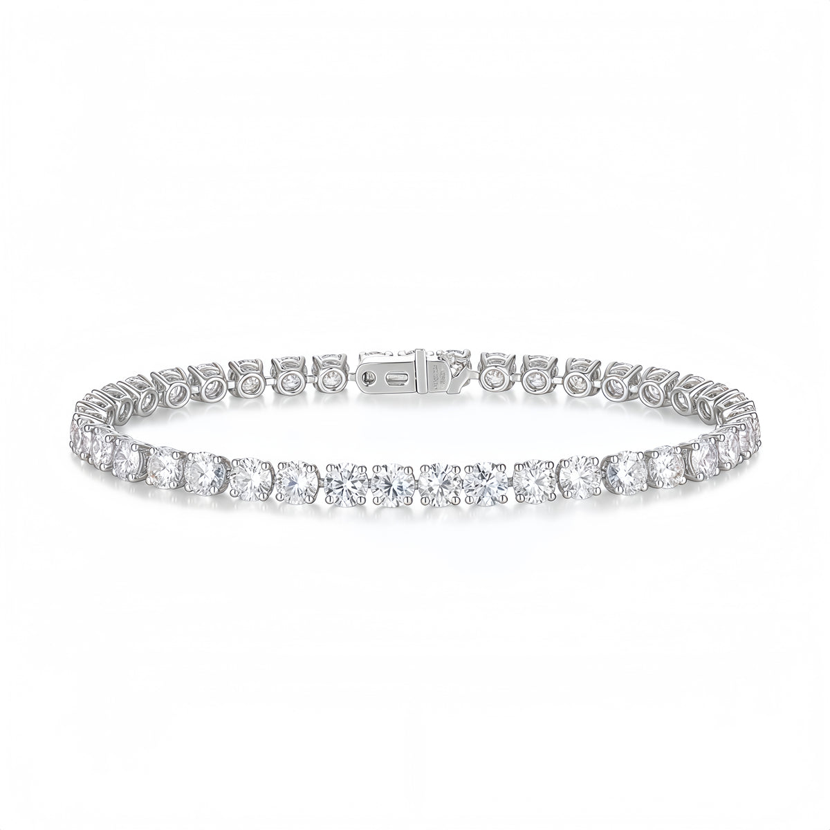 Single Row Round Lab Diamond Tennis Bracelet - 9.35ct - PT950 - Dapaza