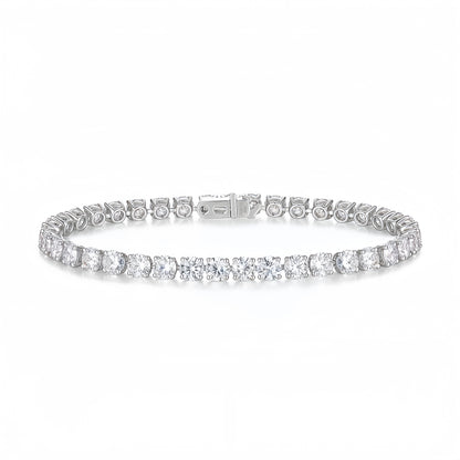 Single Row Round Lab Diamond Tennis Bracelet - 9.35ct - PT950 - Dapaza