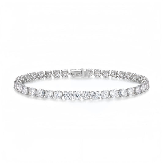 Single Row Round Lab Diamond Tennis Bracelet - 9.35ct - PT950 - Dapaza
