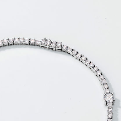 2.7CT Lab-Grown Diamond Tennis Bracelet in PT950 Platinum | Elegant Women's Luxury Bracelet