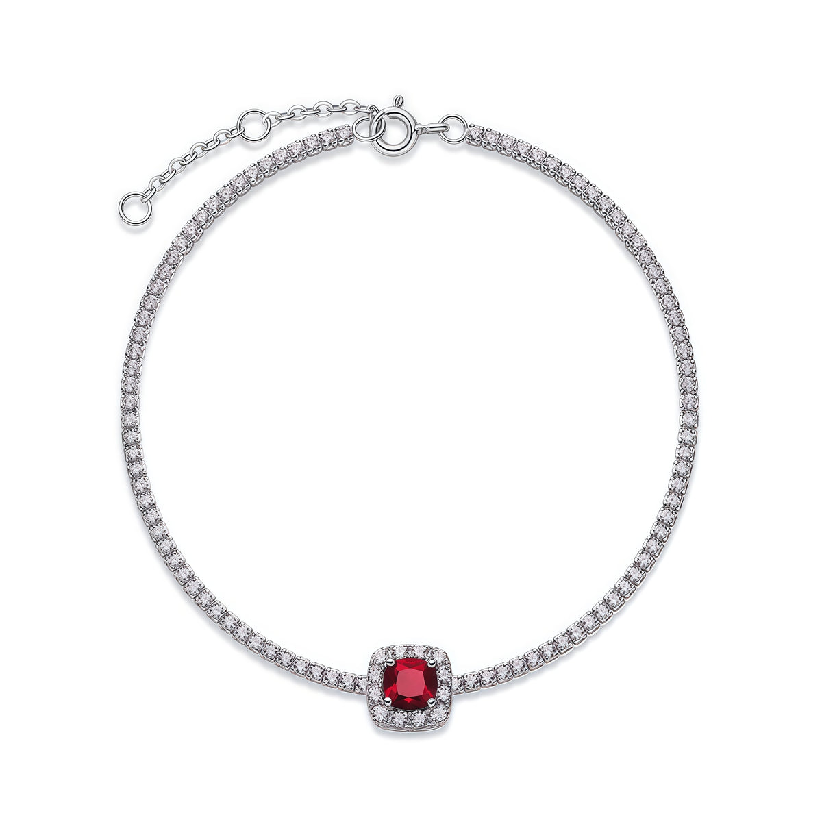 Premium Vintage Deco: Emerald-Cut Lab-Grown Emerald Tennis Bracelet | 925 Silver