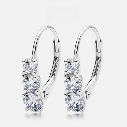 D Color VVS Lab Grown Diamond Hoop Earrings in 925 Sterling Silver | Minimalist Fine Jewelry