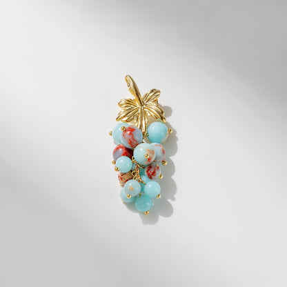 Tianhe Stone Grape Brooch Coat Anti-light Corsage Accessories