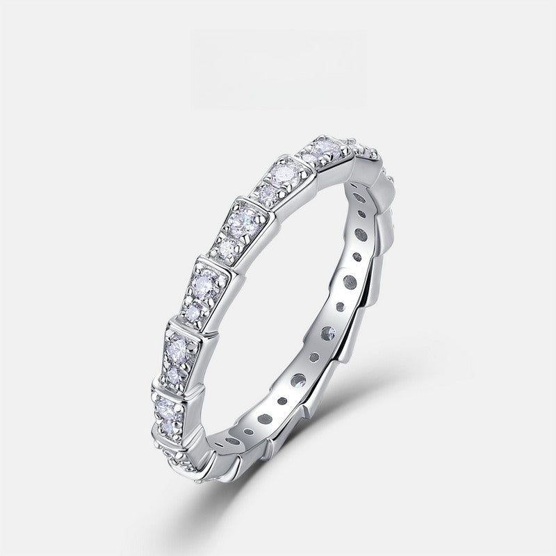 0.53ct Lab-grown Diamond Ring for Women, S925 Sterling Silver, Full Diamond, Lightweight Luxury, Index Finger Ring