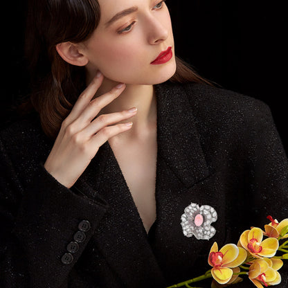 Dapaza Camellia Diamond Brooch