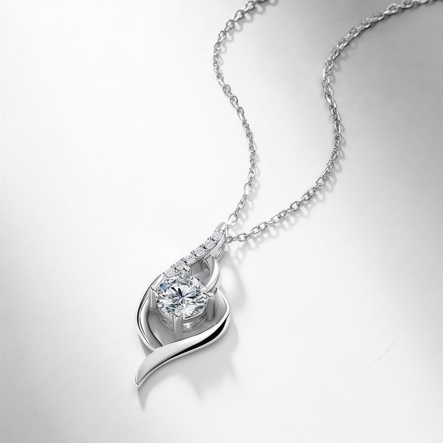 1CT Heart-Inspired Lab Grown Diamond Necklace in S925 Sterling Silver | Minimalist Luxury Pendant