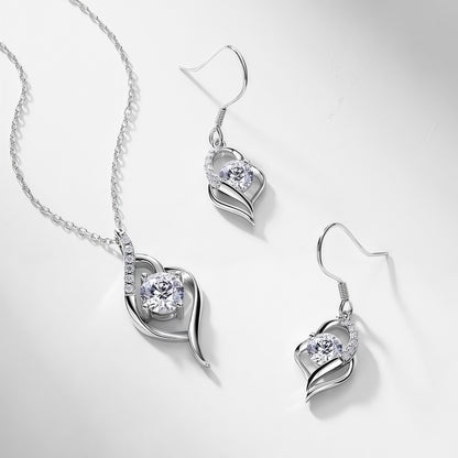 1CT Heart-Inspired Lab Grown Diamond Necklace in S925 Sterling Silver | Minimalist Luxury Pendant