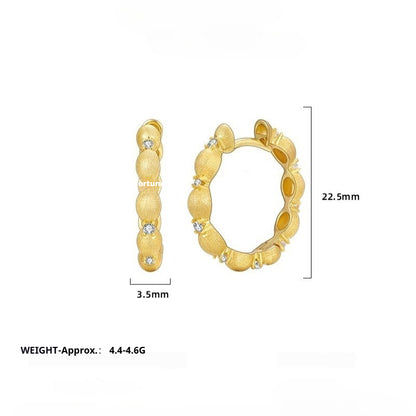 925 Sterling Silver Zircon Earrings Women's  Earrings