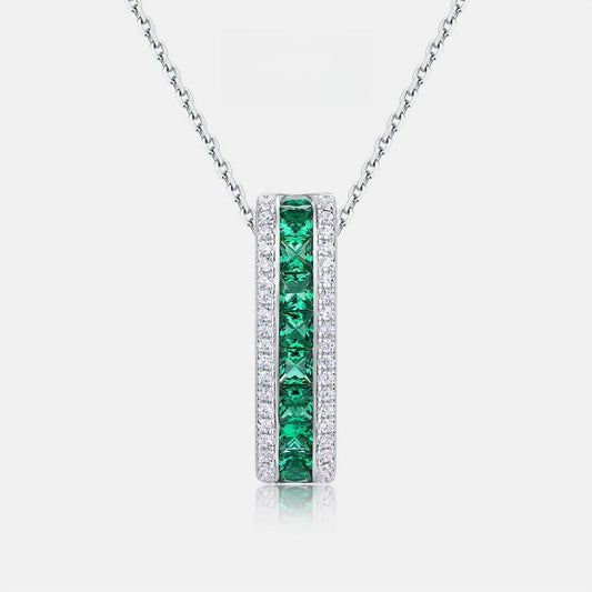 Dapaza | Tiny Lab-Grown Emerald "Starry" Choker | S925 Sterling Silver