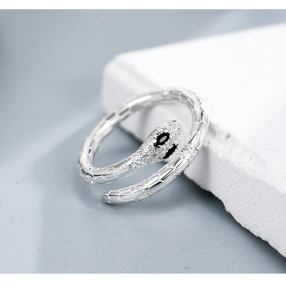 Dapaza's New S925 Sterling Silver Serpentine Zircon Ring
