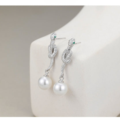Spirit Snake Earrings Women's S925 Sterling Silver Niche Design Zodiac Has Snake Natal Year Earrings