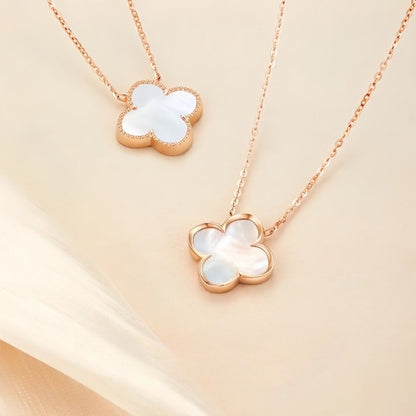 Dapaza s925 Sterling Silver Lucky Clover Necklace